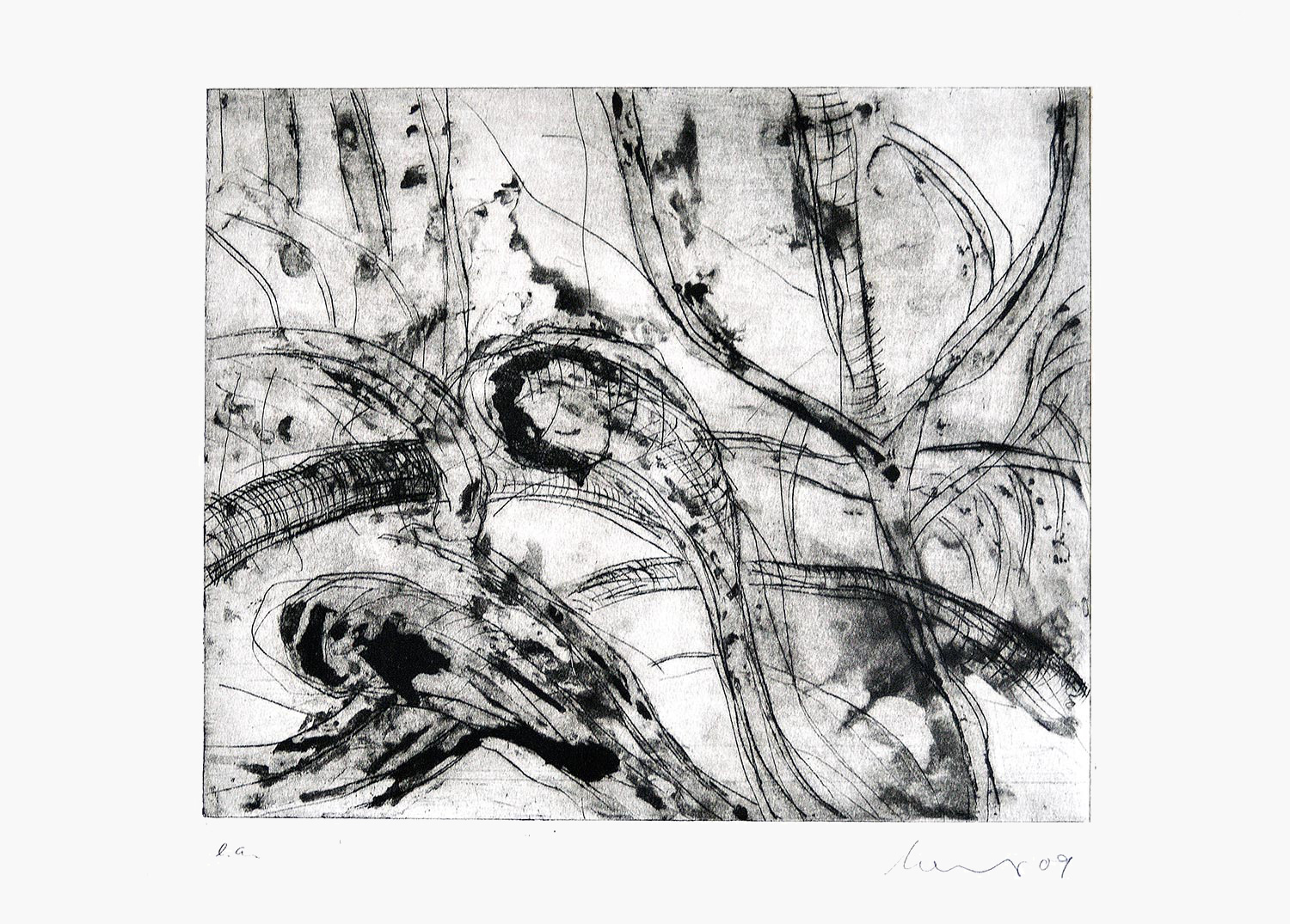 La mer, drypoint etching and brush etching, 2008