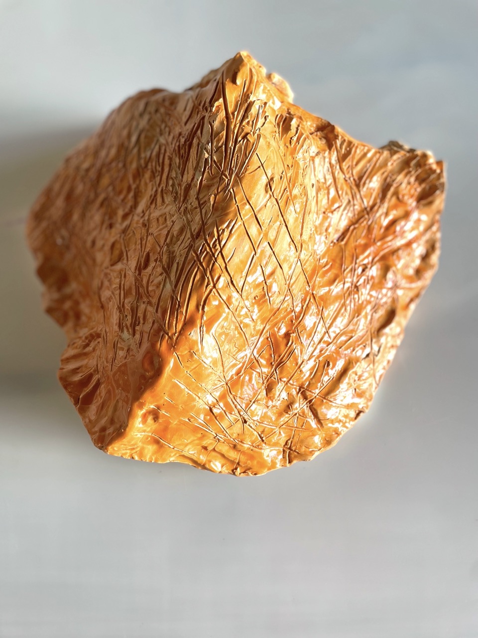 Florian Mehnert, orange glazed ceramic, 2025