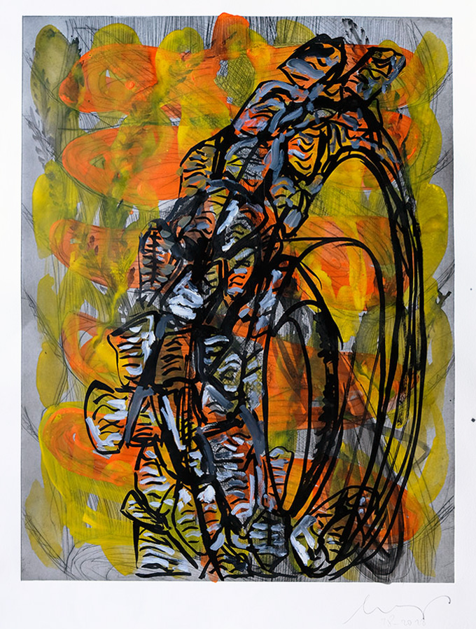 Overpainted Etching