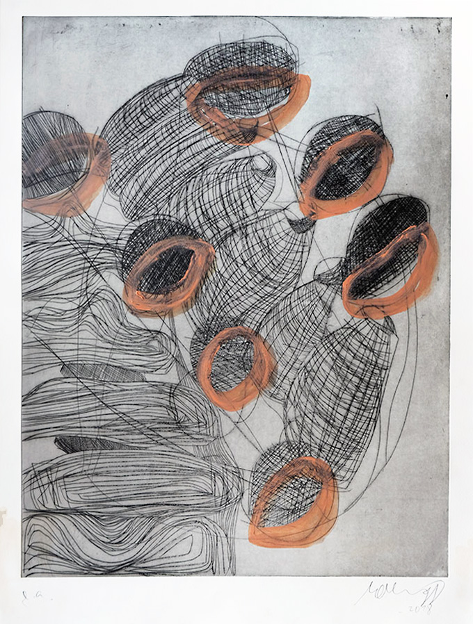 Overpainted Etching