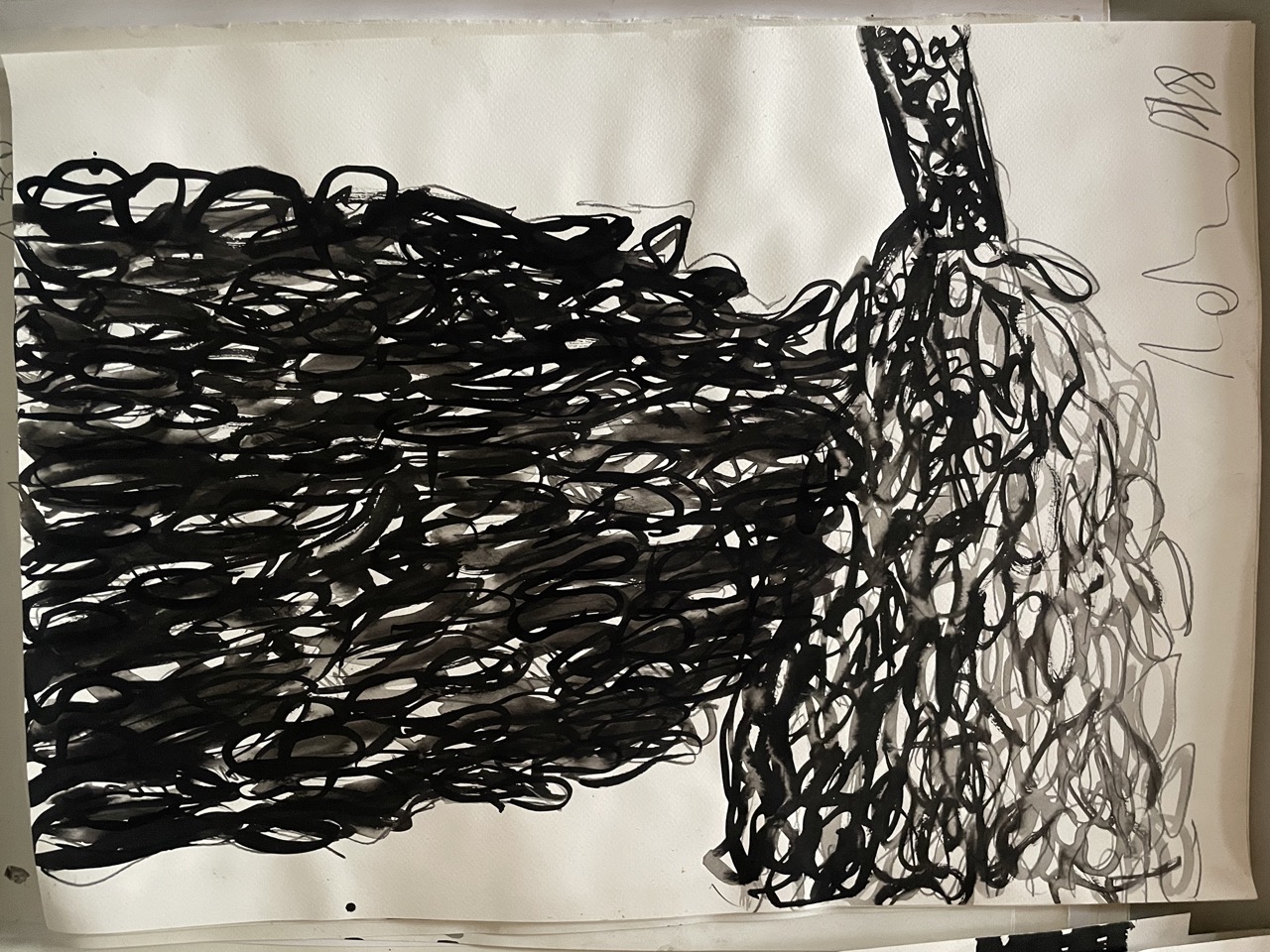 Florian Mehnert, Untitled, 1998, ink and graphite on paper