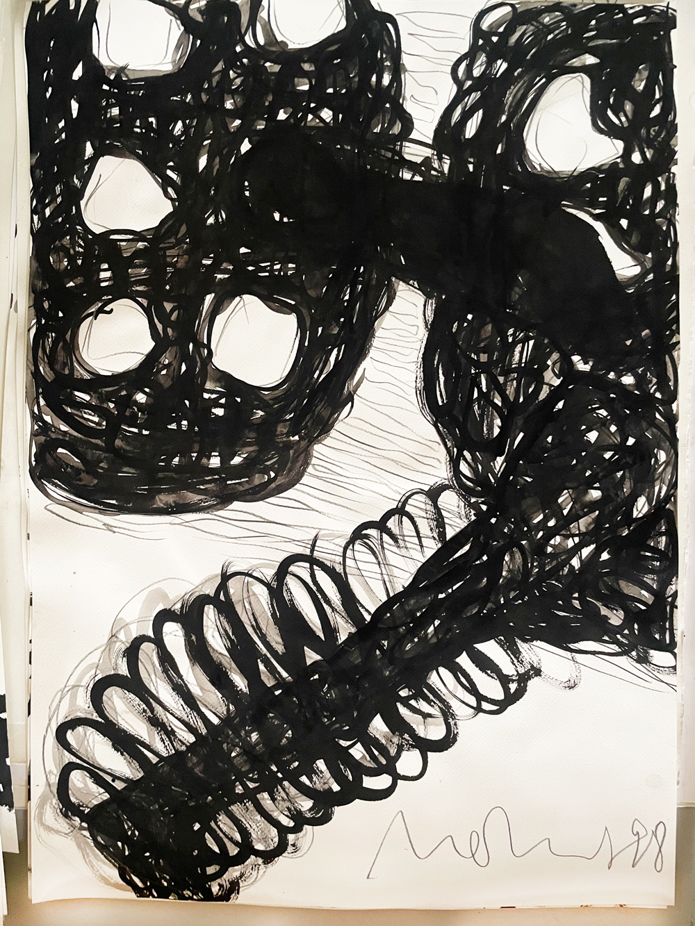 Florian Mehnert, Untitled, 1998, ink and graphite on paper