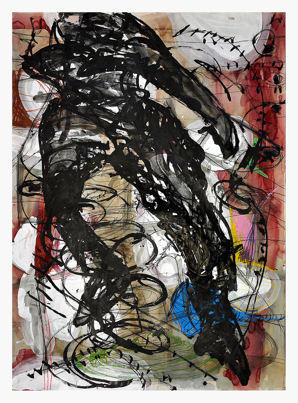 Florian Mehnert, Untitled, acrylic, ink, graphite and watercolour on paper